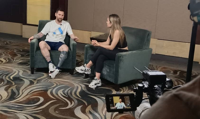 Lionel Messi en una entrevista exclusiva con Sofía Martínez