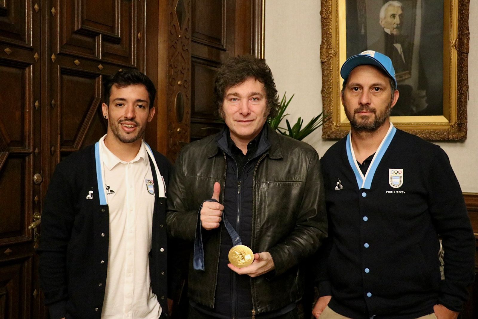 Javier Milei recibió al “Maligno” Torres Gil, el argentino que ganó una medalla de oro