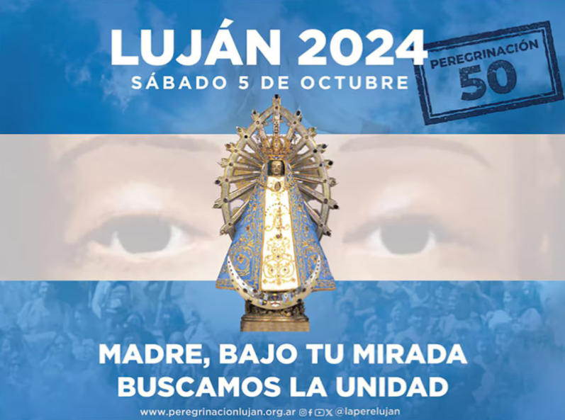 La caminata de la fe en la 50ª edición de la Peregrinación Juvenil a Luján