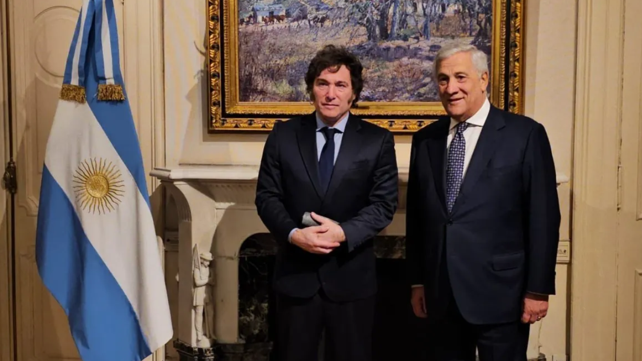 Milei recibió al canciller de Italia en Casa Rosada