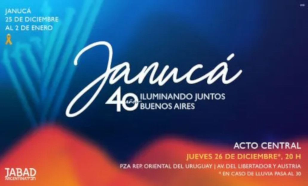 ‘Janucá’, la fiesta de las luminarias festeja sus 40 años en Buenos Aires