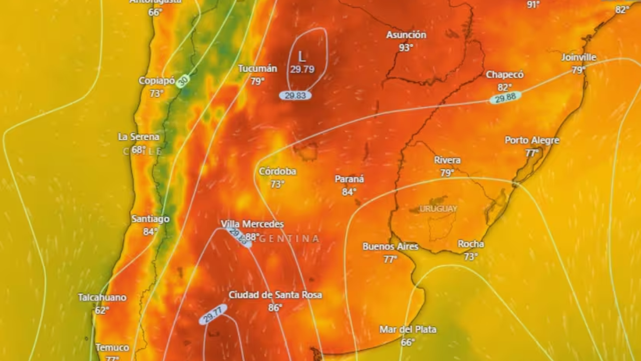 Rige una alerta por temperaturas extremas para al menos 12 provincias y hay advertencias por tormentas