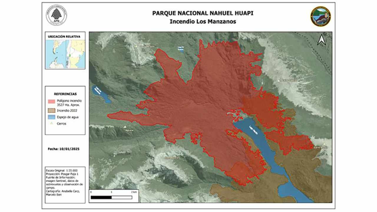 Incendios en Bariloche: recrudecen las llamas en el Parque Nahuel Huapi y alertan por fuertes vientos