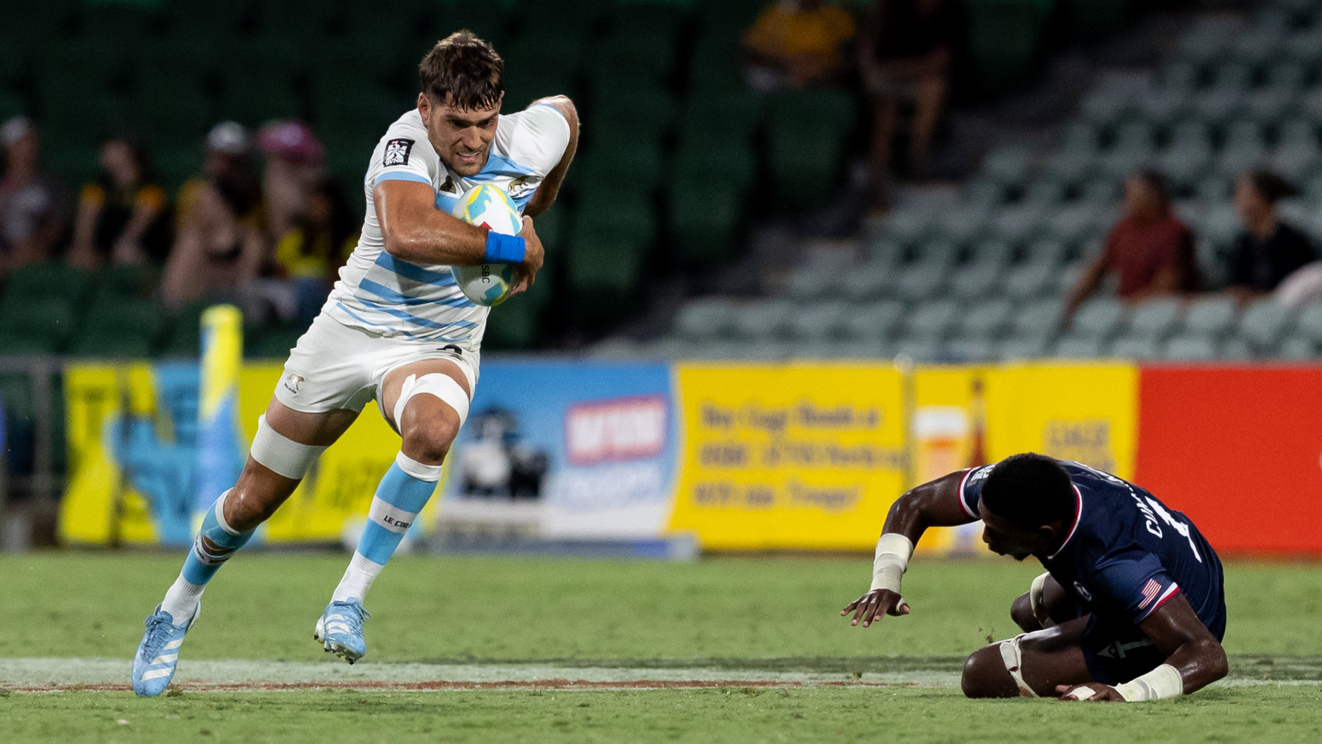 Los Pumas: una buena y una mala en su debut en Seven de Perth