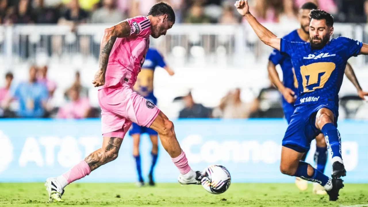 El primer gol de De Paul en Miami y el festejo de Messi
