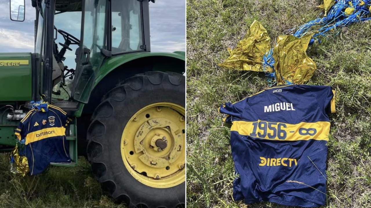 La historia de la camiseta de Boca en homenaje a Russo que cayó del cielo en Uruguay