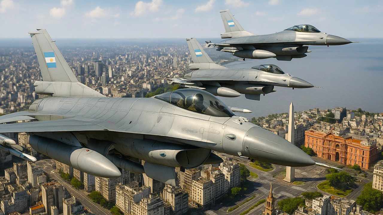 Por razones climáticas reprogramaron el vuelo de los F-16 sobre Buenos Aires