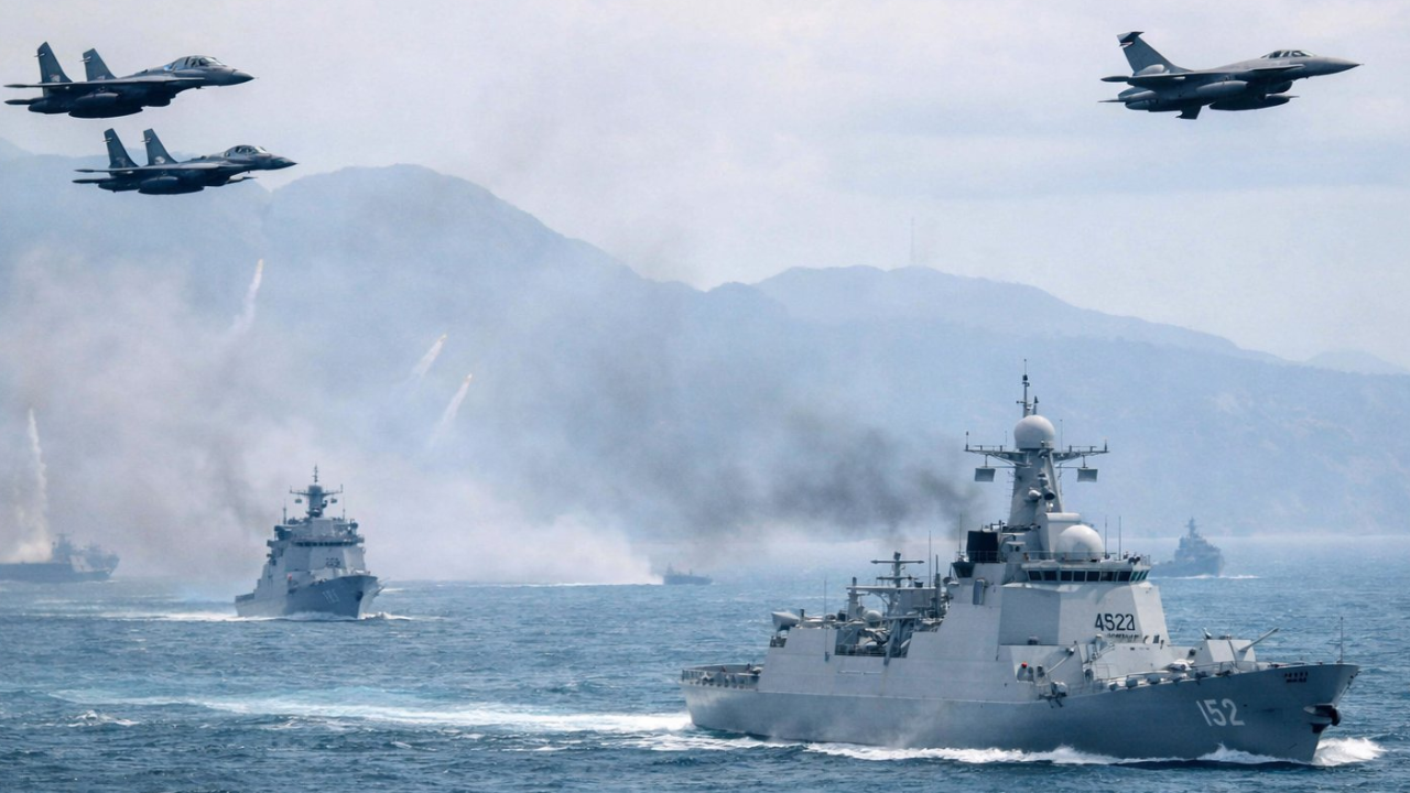 China usa artillería pesada y armas futuristas en ensayos militares cerca de Taiwán