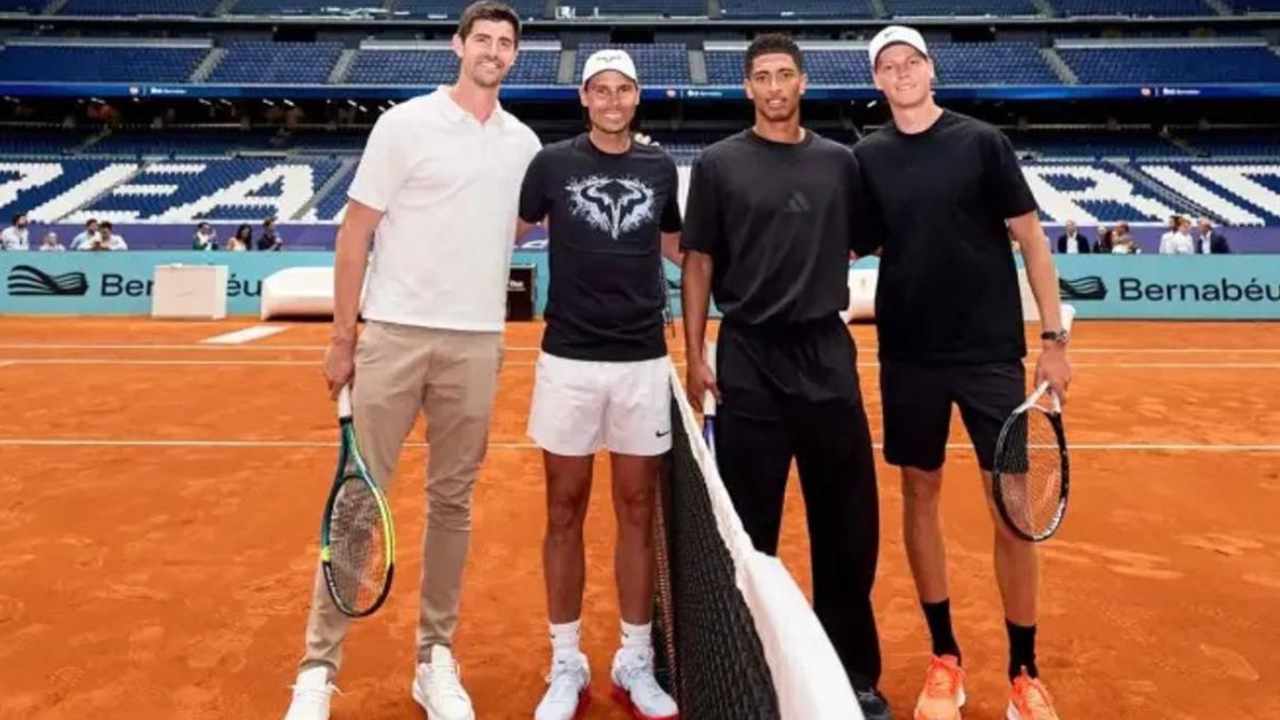 El Madrid Open inauguró una cancha de entrenamiento en el  Bernabéu con Nadal y Sinner