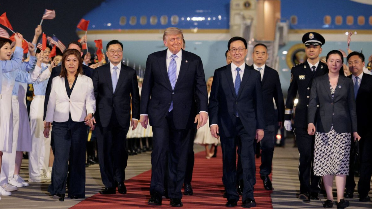Donald Trump llegó a China para reunirse con Xi Jinping