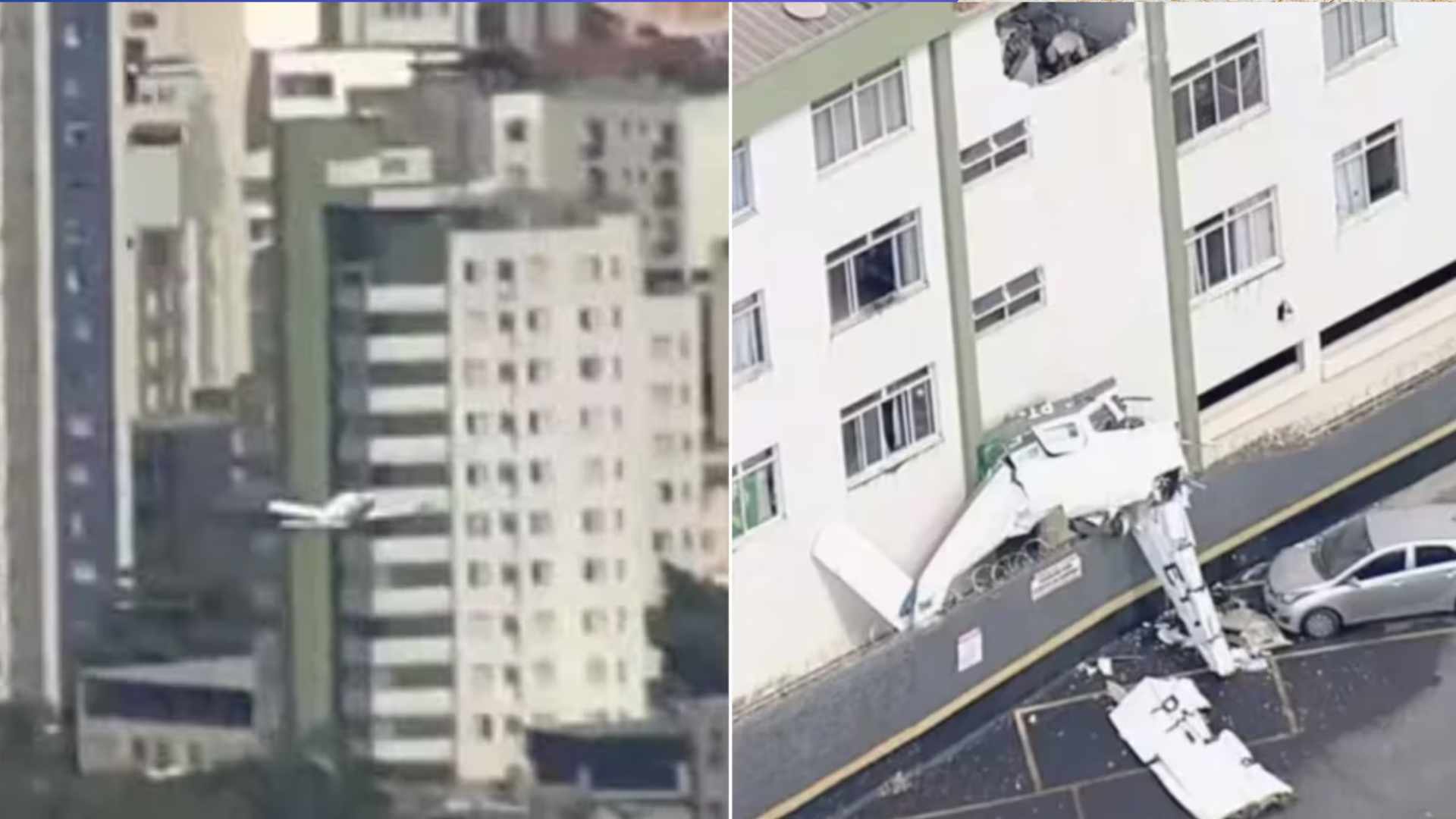Tragedia aérea en Brasil: una avioneta se estrelló contra un edificio en Belo Horizonte