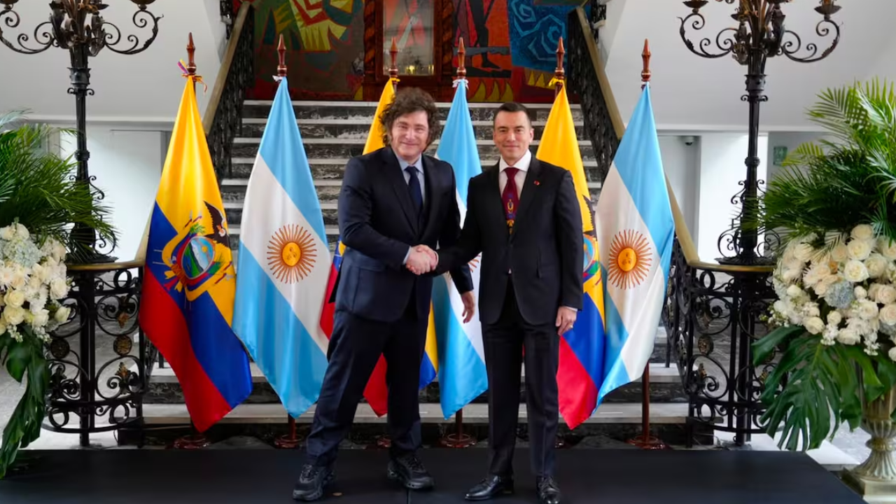 Ecuador: Milei y Noboa encabezaron la firma de acuerdos bilaterales