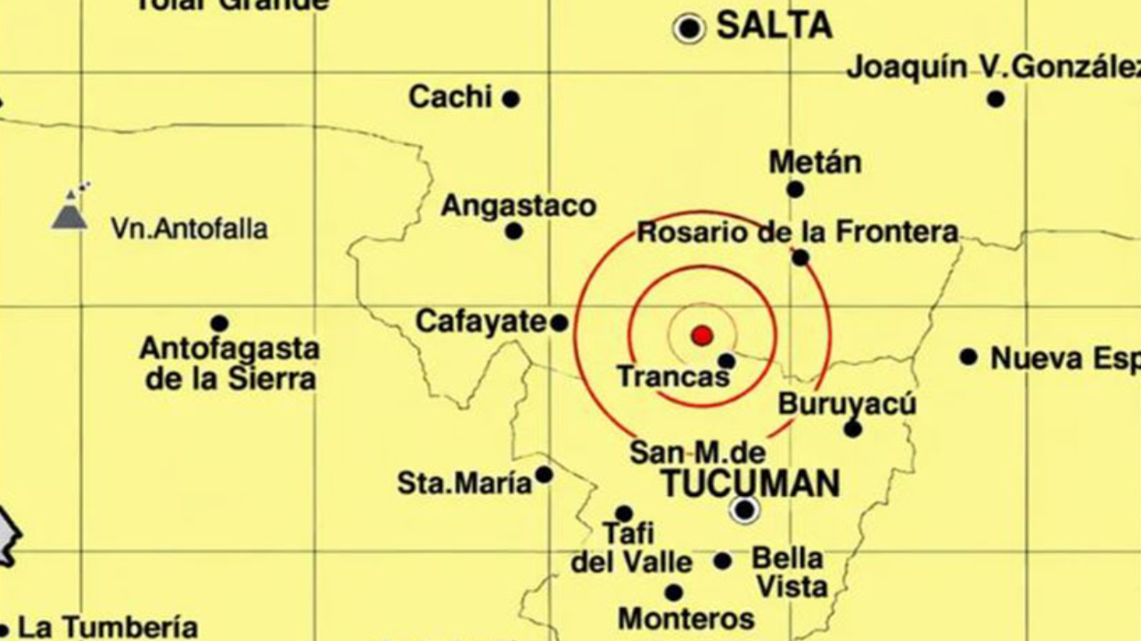 Un sismo de magnitud 5 sacudió Tucumán